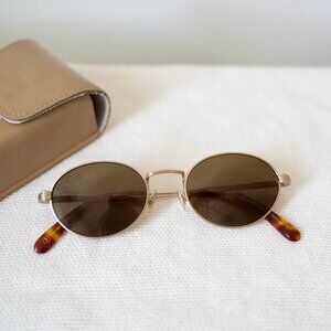 Crap Eyewear The New Riddim - Oval Metal Frame Polarized Sunglasses | Gold